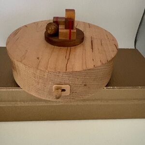 Handcrafted Wooden Christmas Music Box. “Wonderful Life”